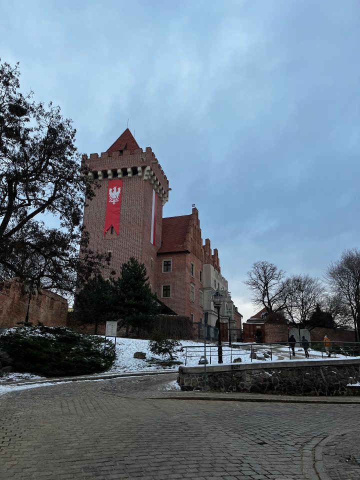 Zamek Królewski di Poznań, il Castello Reale con la torre in mattoni rossi, simbolo storico della città.