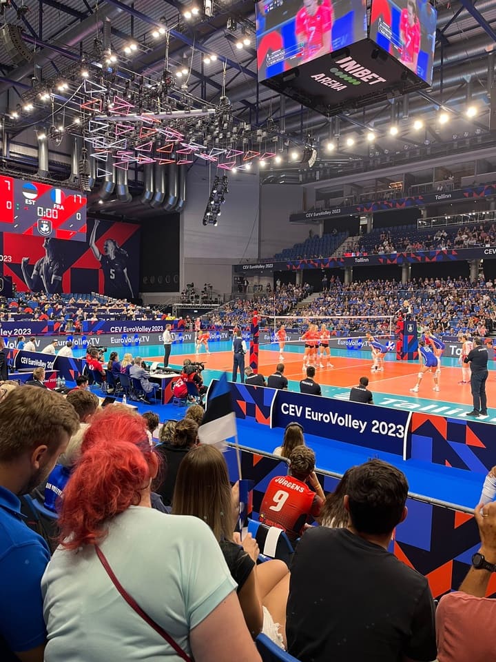 Partita degli Europei di Volley 2023 a Tallinn, Estonia vs Francia